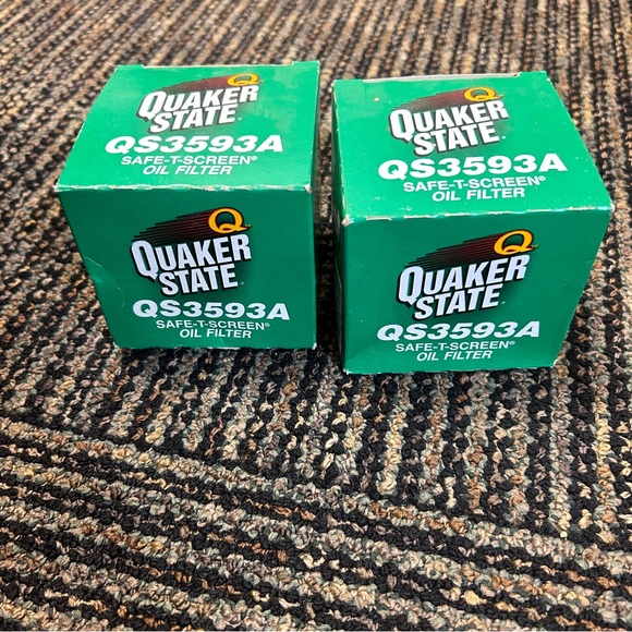 Lot 2 Safe T Screen Quaker State Oil Filter QS3593A 1997 New Old Stock Sealed - Picture 2 of 5